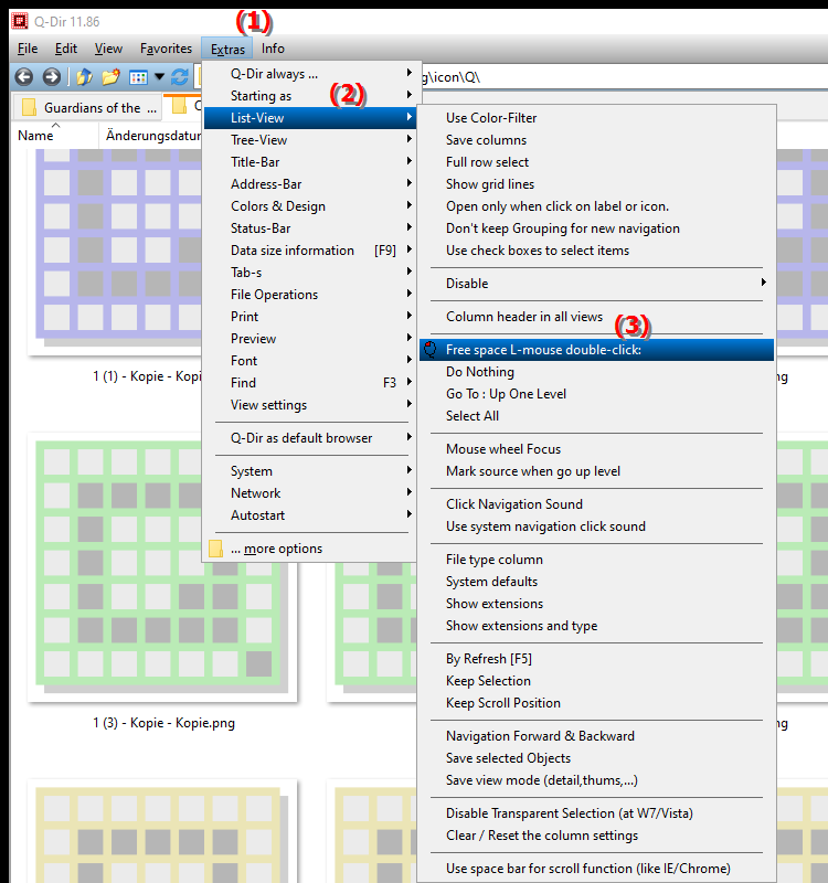 What happens when you double click the left mouse button in File Explorer
